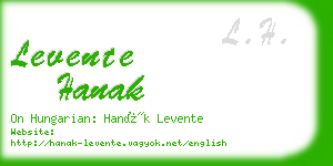 levente hanak business card